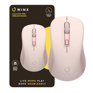 WINX CLICK Easy 1600DPI 2.4GHz Wireless Mouse - Pink - product image