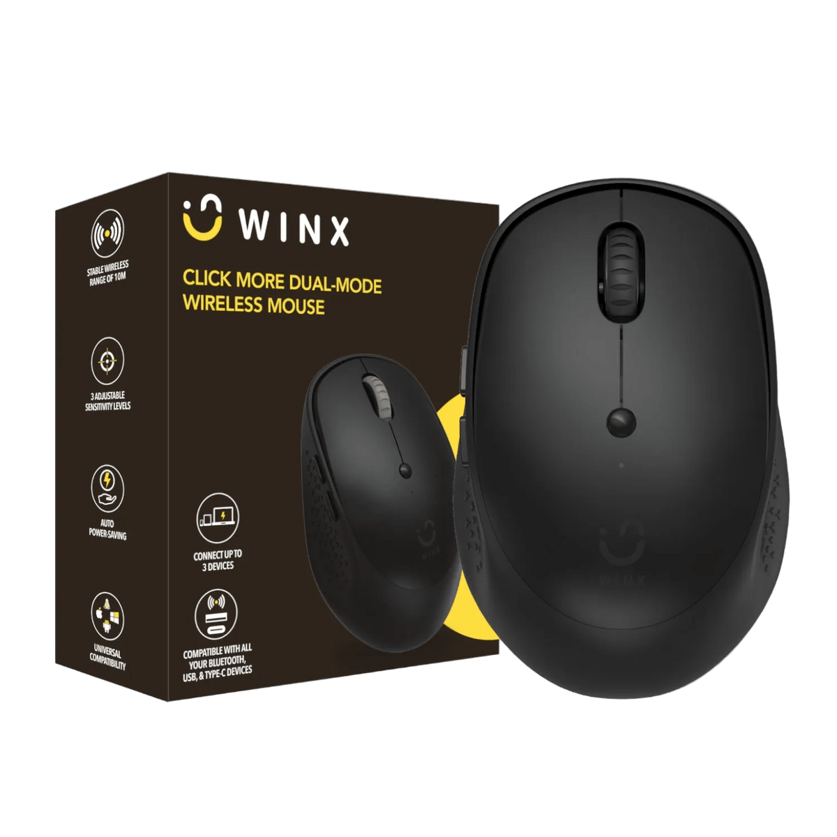 WINX CLICK More Dual-Mode Wireless Mouse - Black