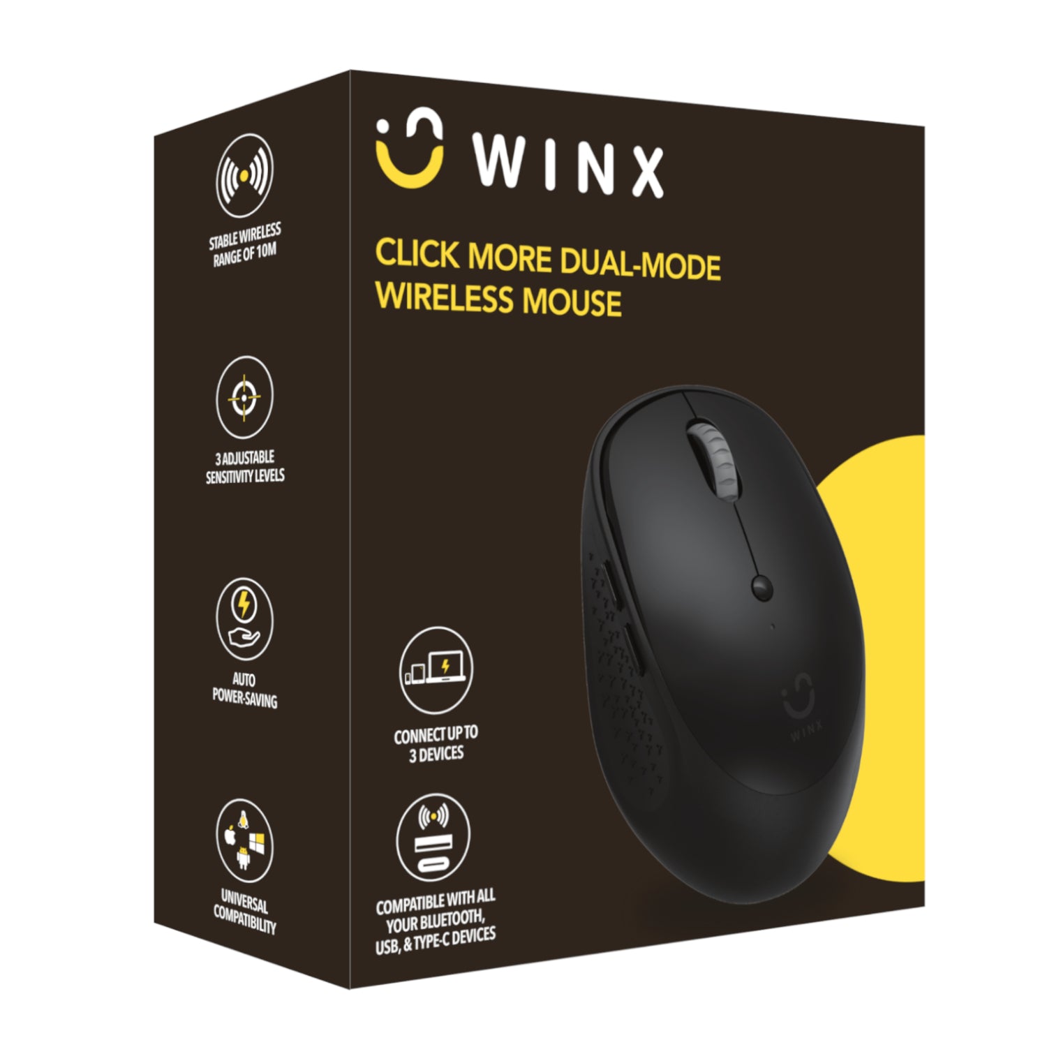 WINX CLICK More Dual-Mode Wireless Mouse - Black - product image