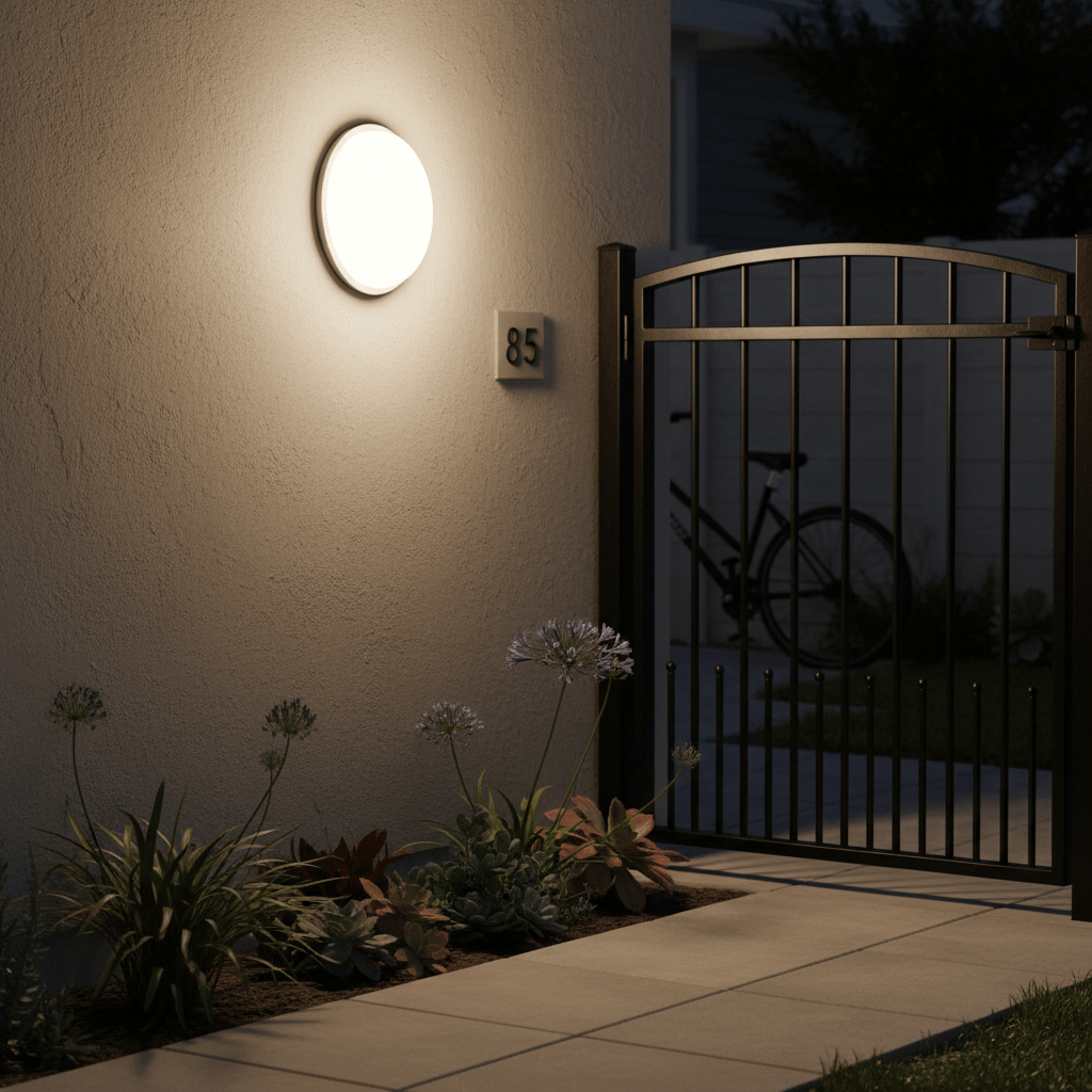 Warm White Coastal Round LED Bulkhead