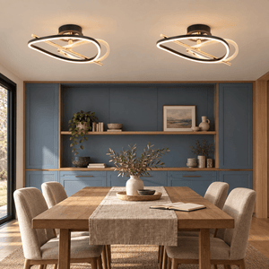 Wiley gold and black LED ceiling light in realistic interior, scene 2