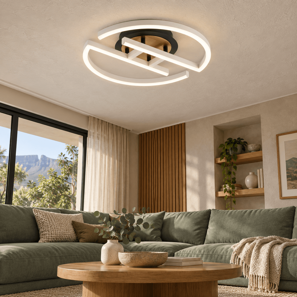 Wilma LED ceiling light in realistic interior, scene 1