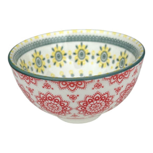 Mini Ceramic Bowl - Red And Yellow Flowers product image