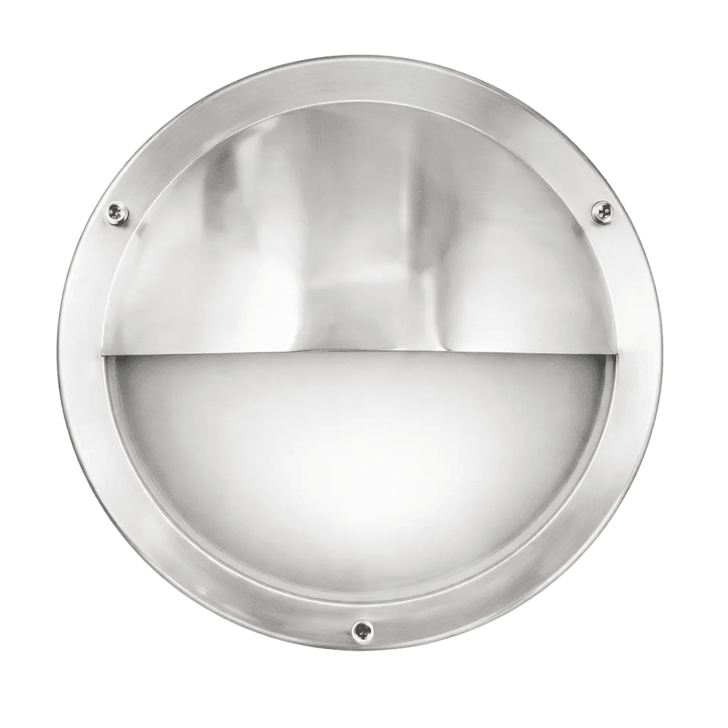 1.5W 230V LED Wall Light, Stainless Steel, IP44, Blue