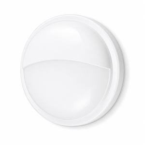 15W white eyelid outdoor wall light with a sleek hooded design for reduced glare.