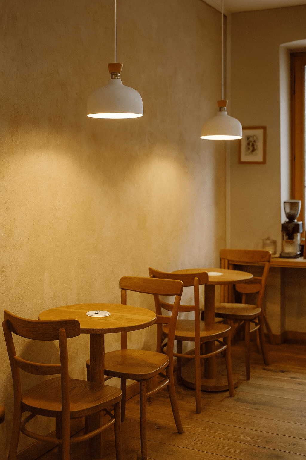 White Metal and Wood Pendant PEN560