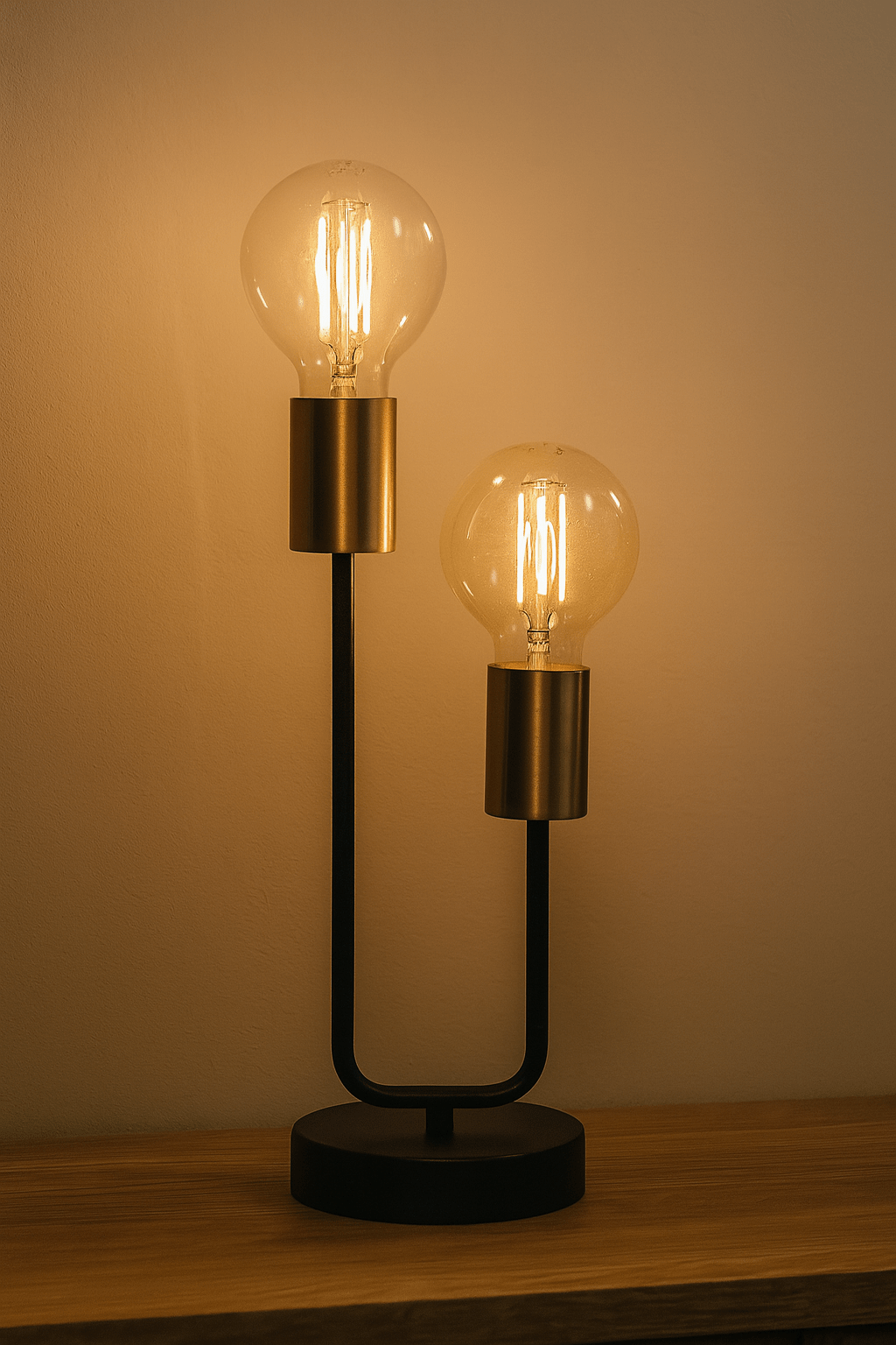 Hensel Black & Brass Table Lamp