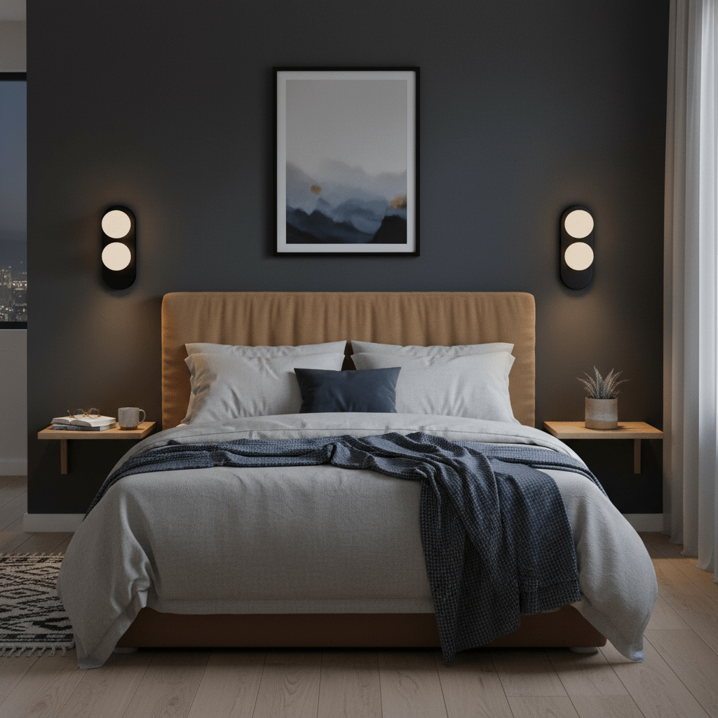 Due Matte Black & Opal Indoor Wall Light