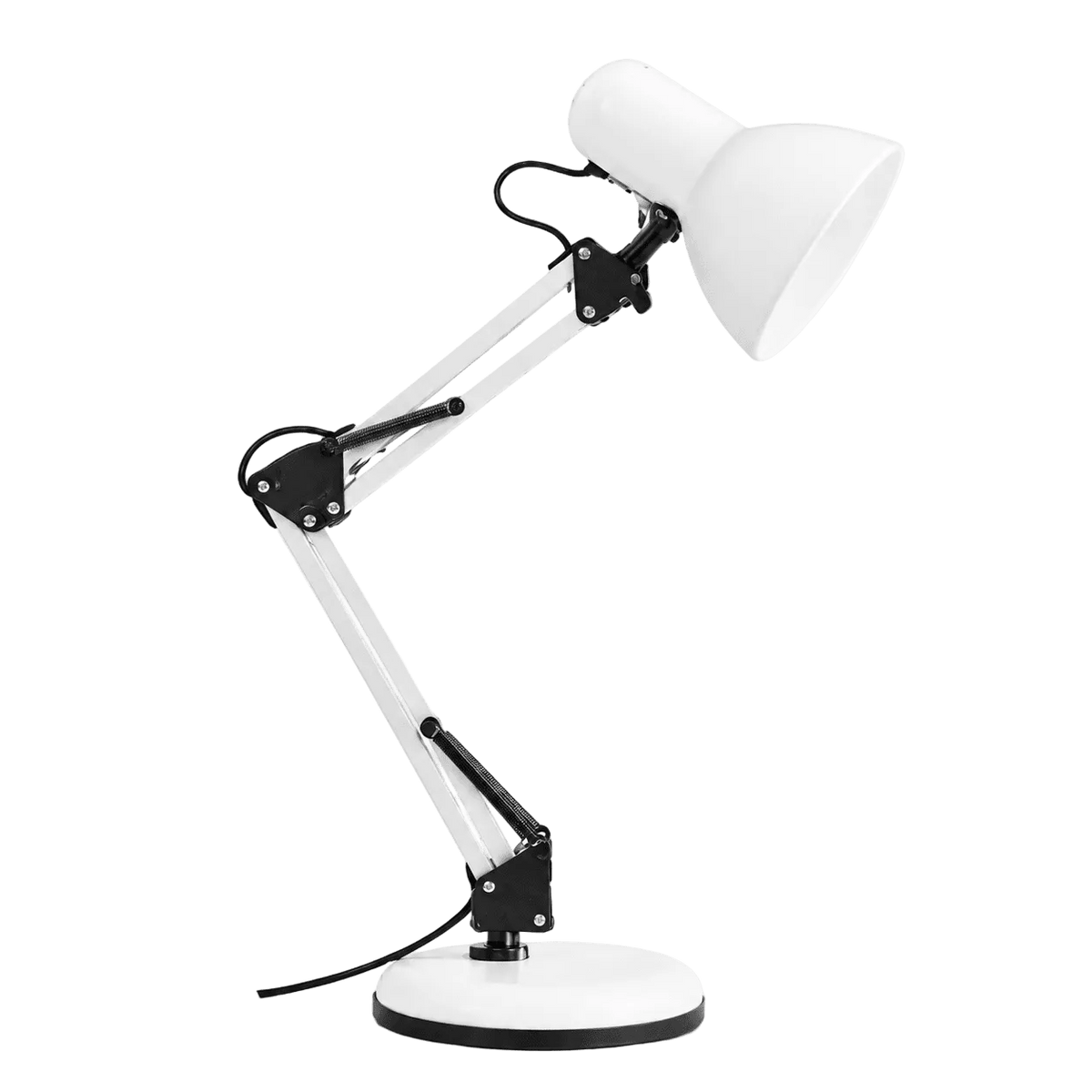 PVC / Metal Adjustable Desk Lamp - White