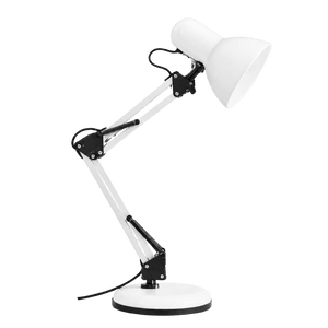 PVC / Metal Adjustable Desk Lamp - White