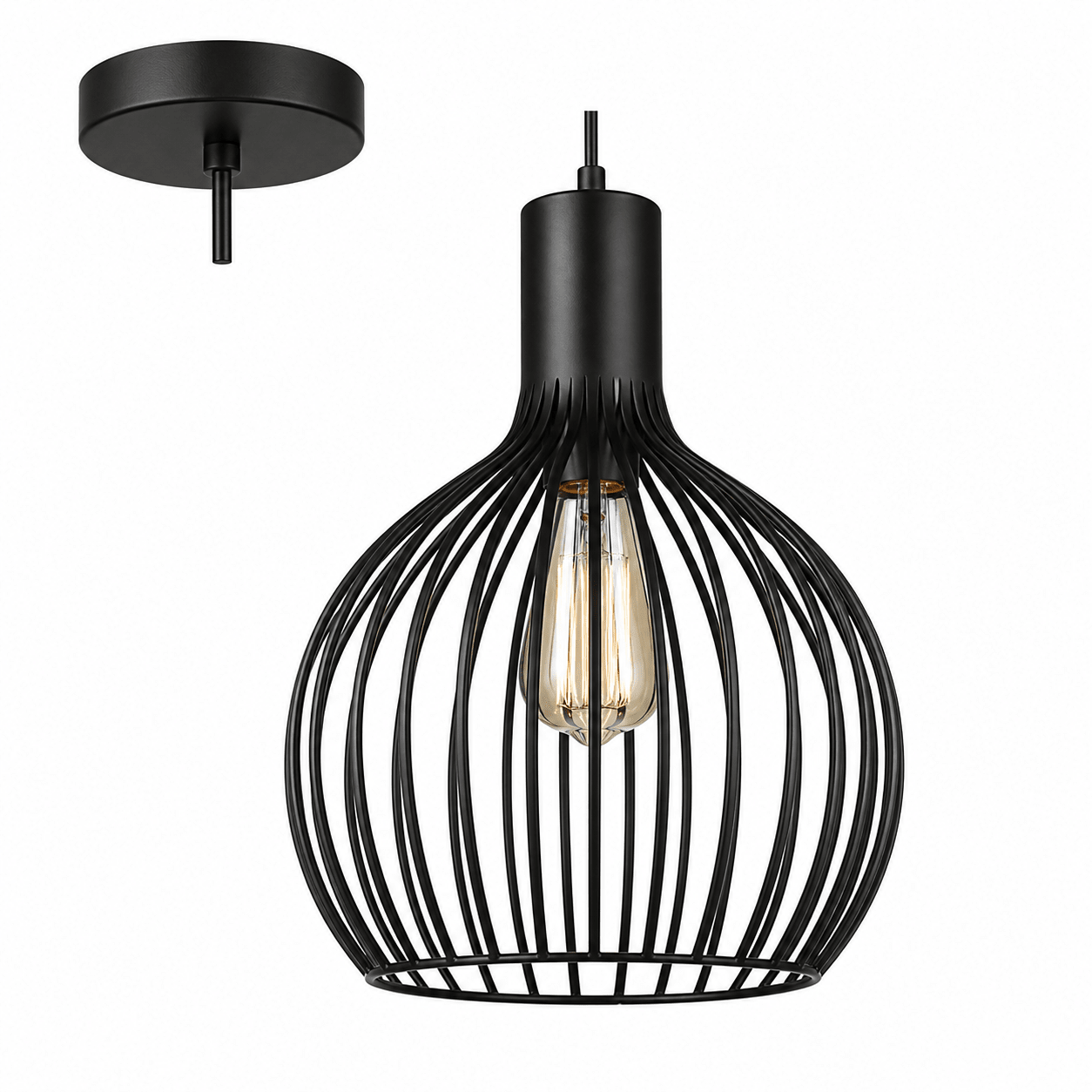 Bela-Bela Black Grid Pendant