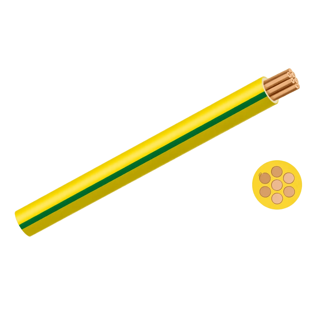 2.5mm Green/Yellow GP Wire - 20m Roll