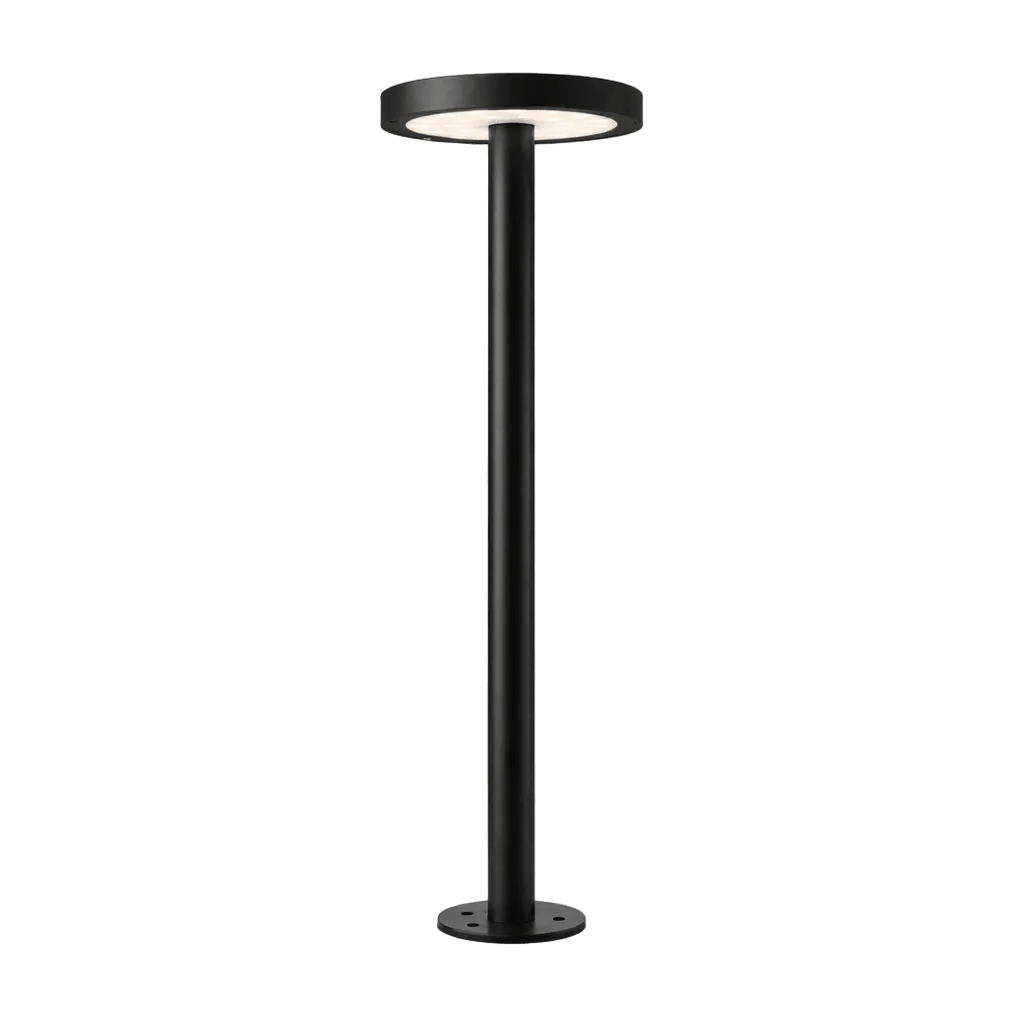 Rondo Black LED Bollard Light - Solar 4000K