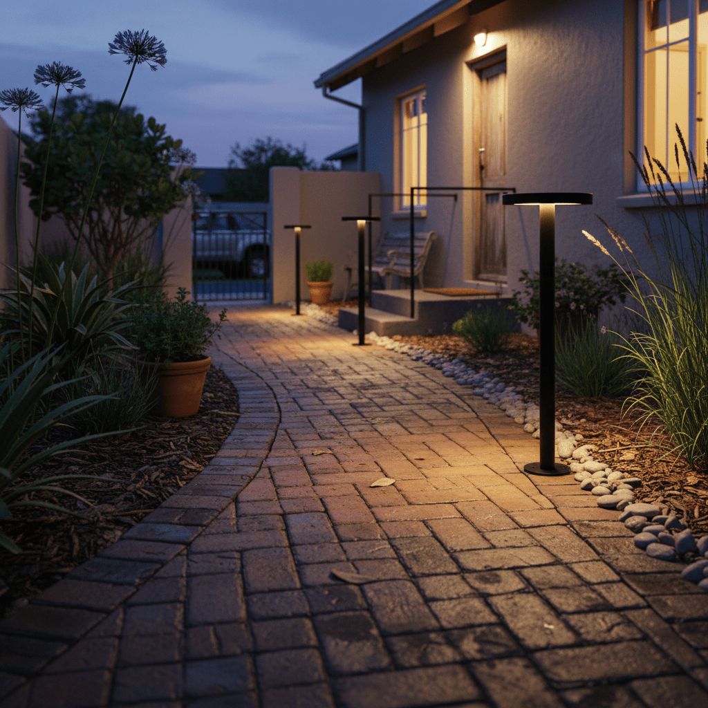 Rondo Black LED Bollard Light - Solar