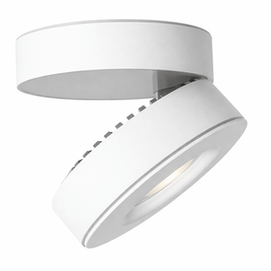 White ceiling light fixture on a white background