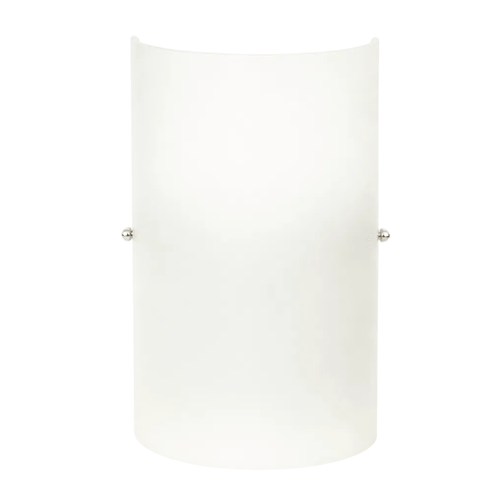 Curved Glass Wall Light - Chrome Clips