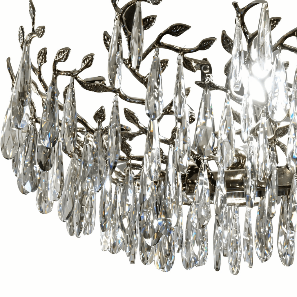 Rialto Gloss Black & Smoke Crystal Chandelier - 14 Light