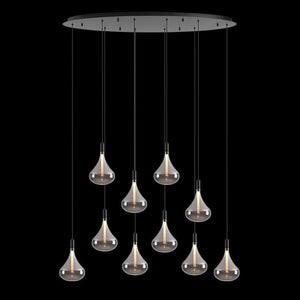 Cape Grape Smoke Glass LED Pendant Light Warm White