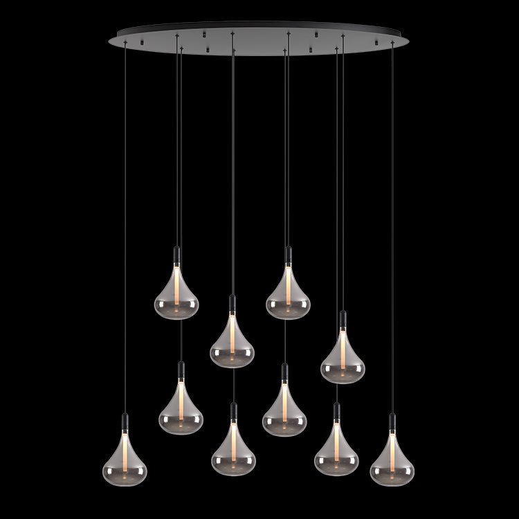 Cape Grape Smoke Glass LED Pendant Light Warm White