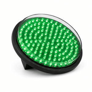 8W green 200mm LED traffic light component with transparent lens