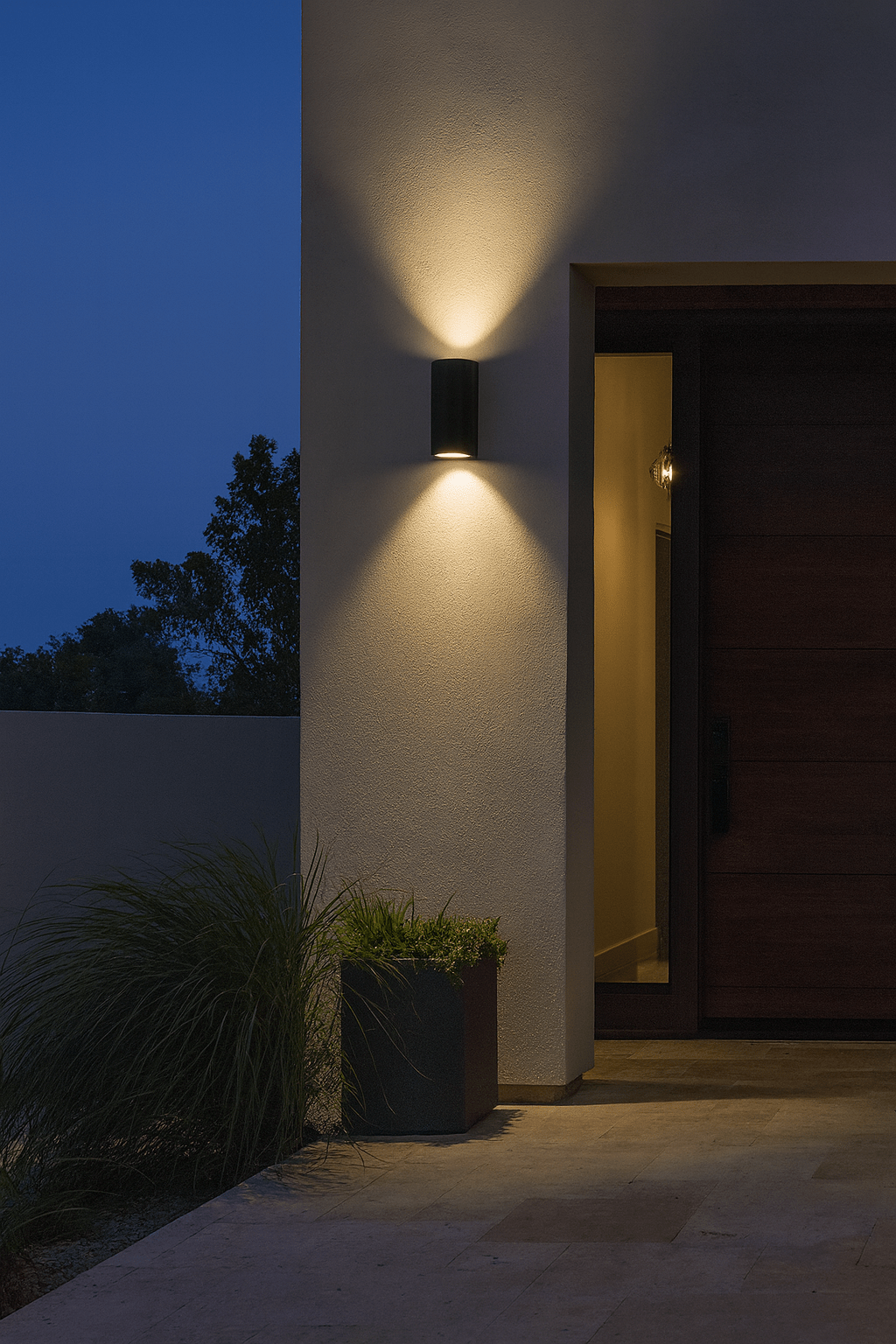 Coastal Black LED Outdoor Wall Light IP54