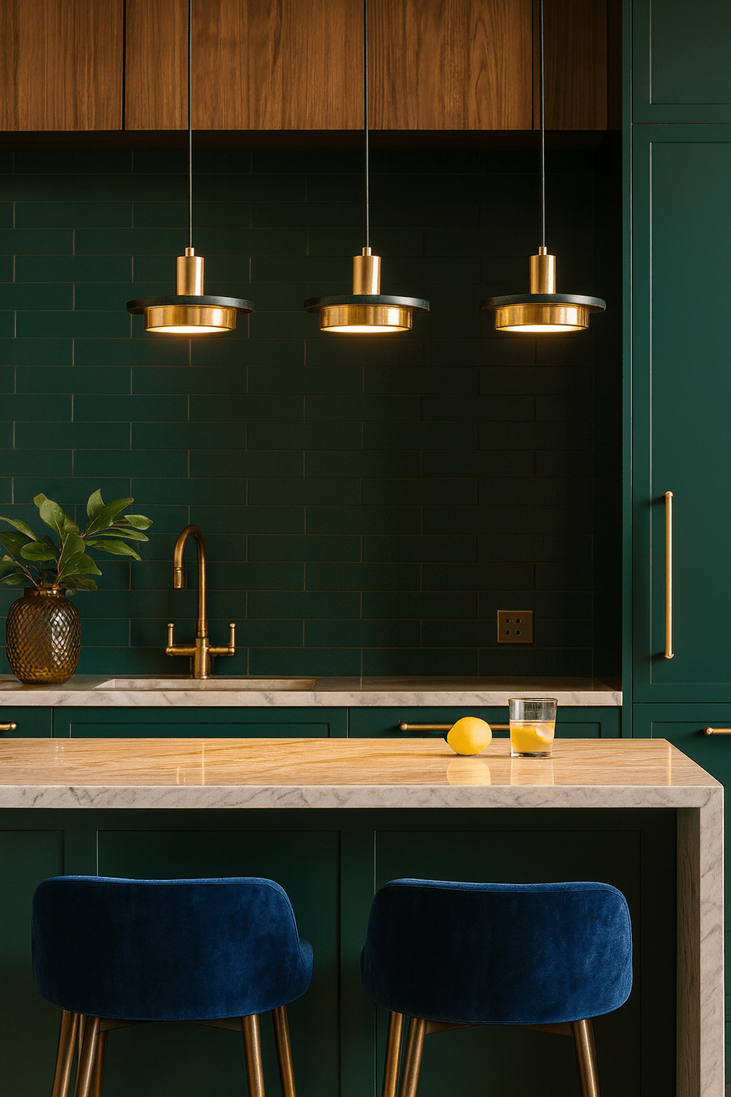 Costes Black & Gold Marble Pendant Light