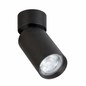 Black spotlight on a white background
