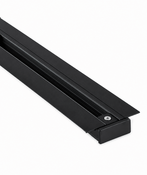 3 wire slim black recessed track