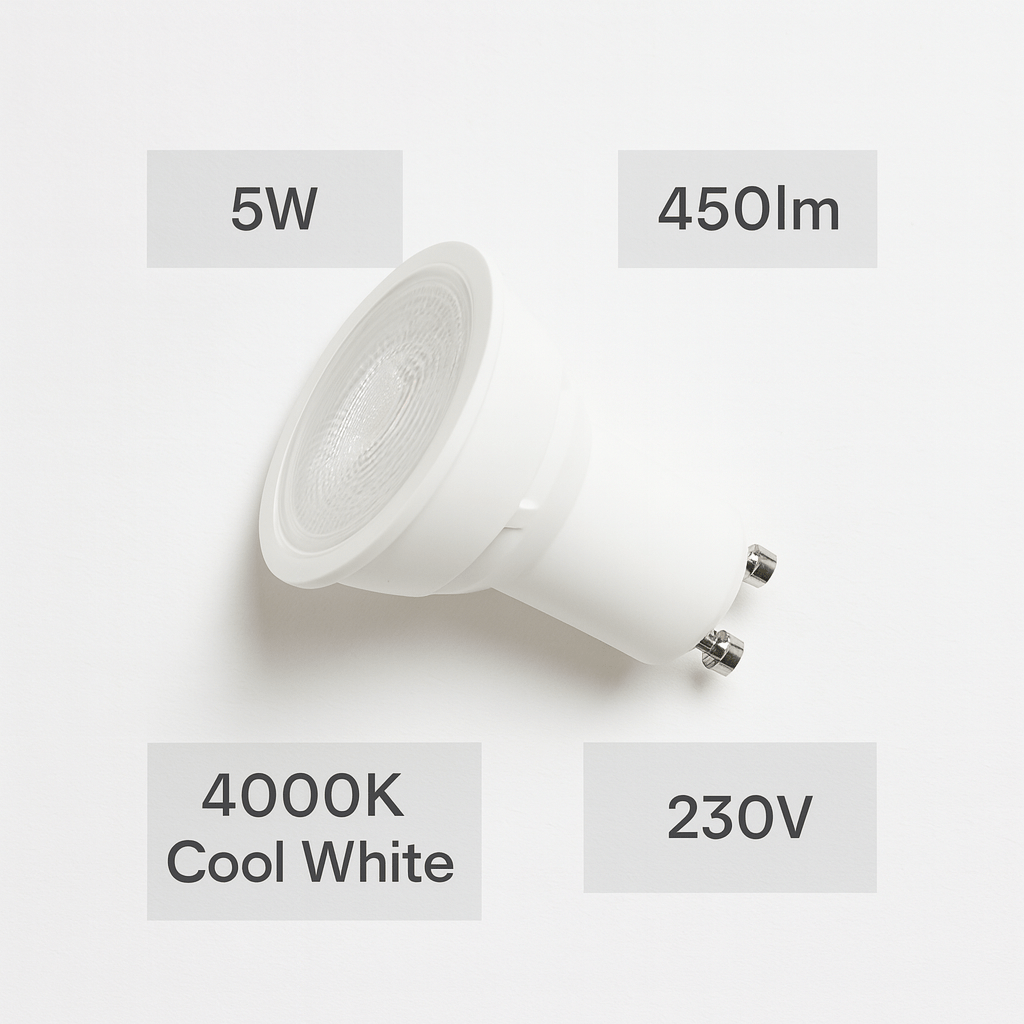 ULTRA GU10 LED Lamp - 5W Non-Dimmable (4000K)