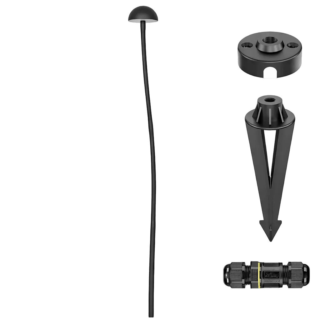 Black LED Muchroom Spike Light - Pixie IP65