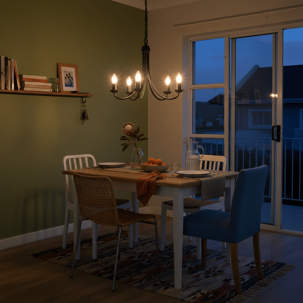 Clear LED light bulb on a white background