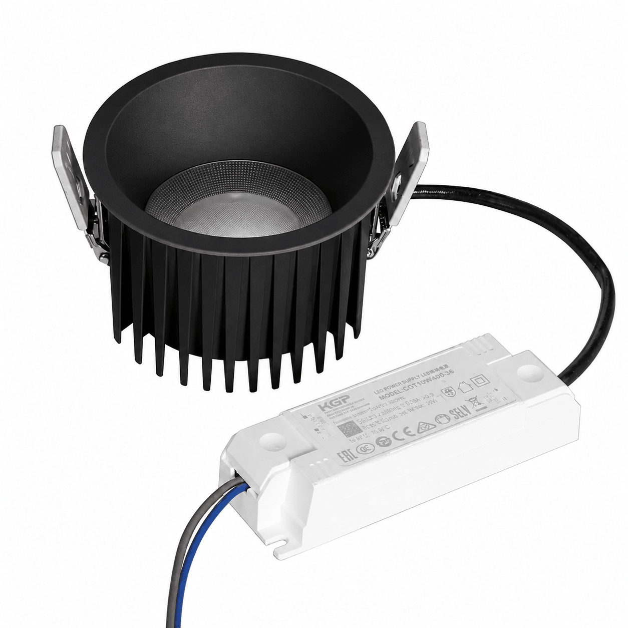 Zero CCT 10W Dimmable LED Downlight - Black