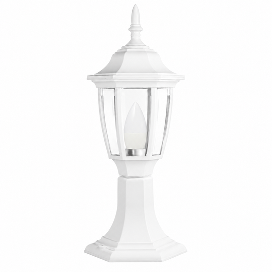 6 Panel Beveled Panel Light — White