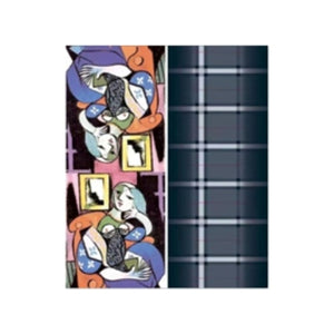 Abstract Blue Checker Lady Scarf - Future Decor