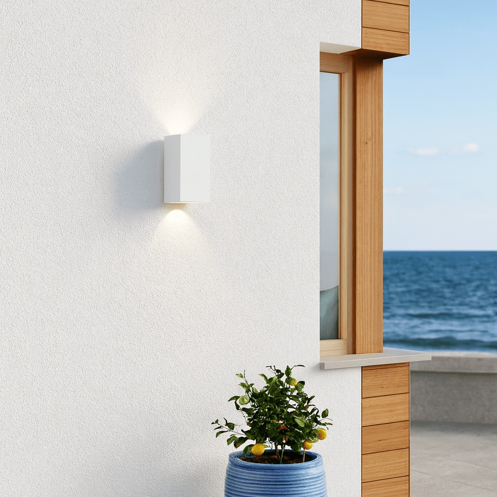 Razor White Coastal Wall Light