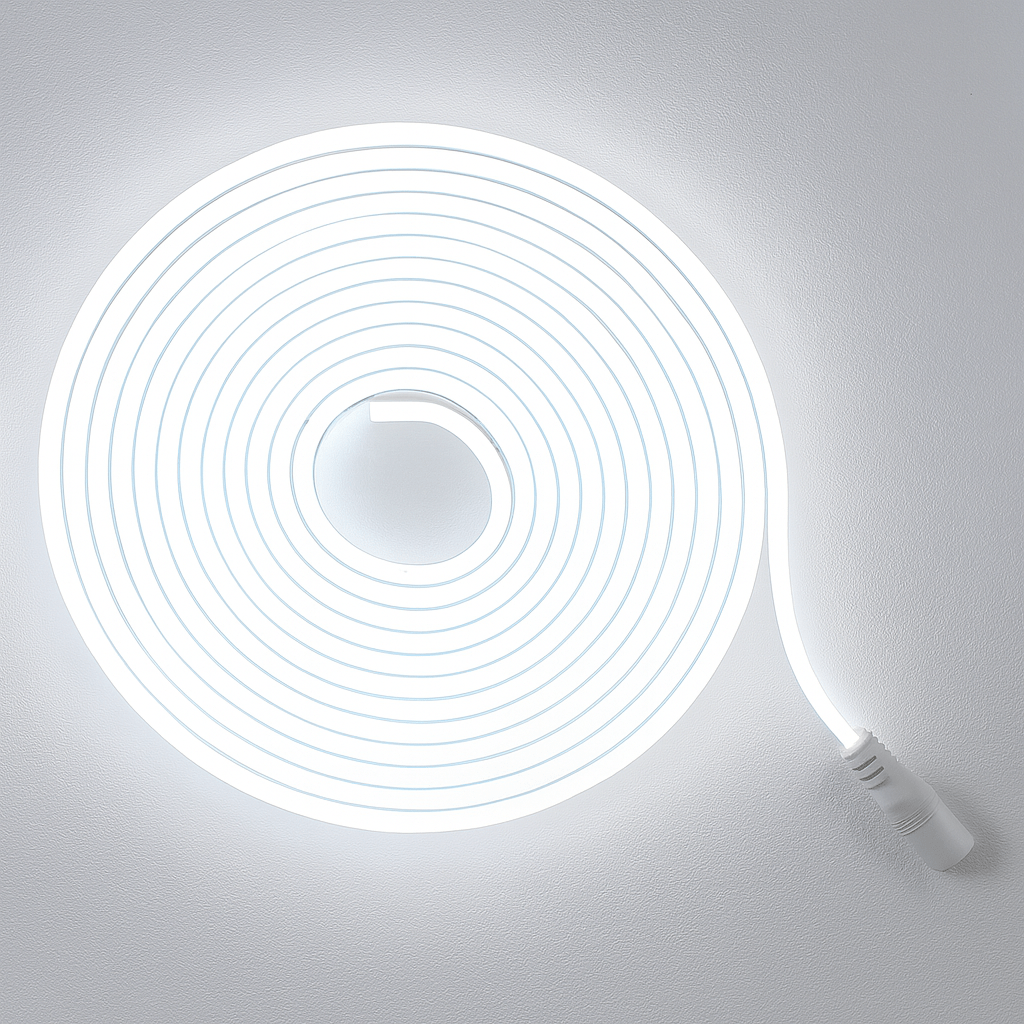 DIY Shaping LED Neon Strip - Cool White 4000K, IP67 (5m Blister Pack)