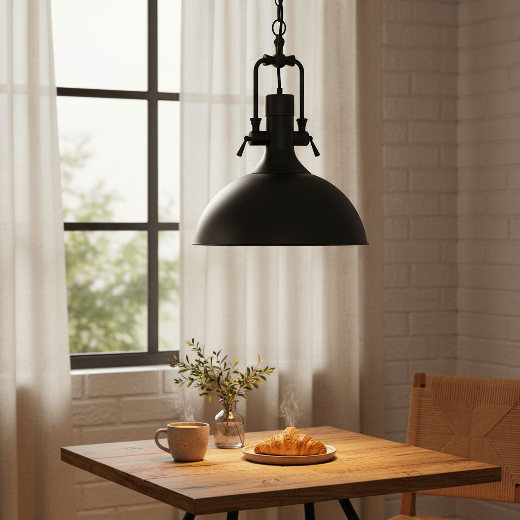 Maite Industrial Black Pendant Light