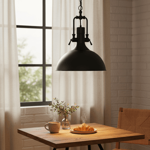 Maite Industrial Black Pendant Light