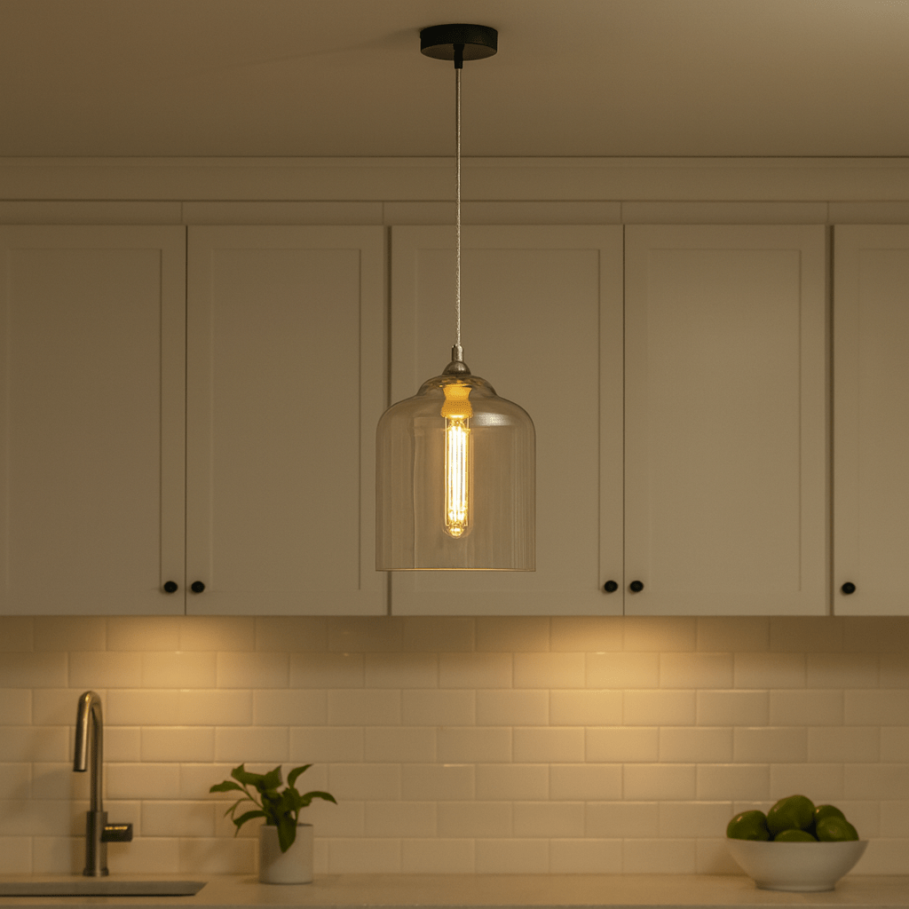 Bell Jar Glass Pendant Light