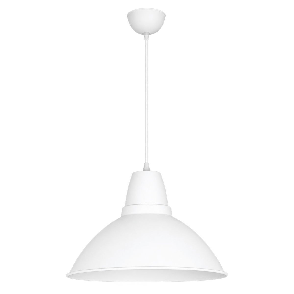 Aluminium Pendant 1 Light White, transparent background