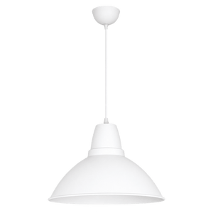 Aluminium Pendant 1 Light White, transparent background