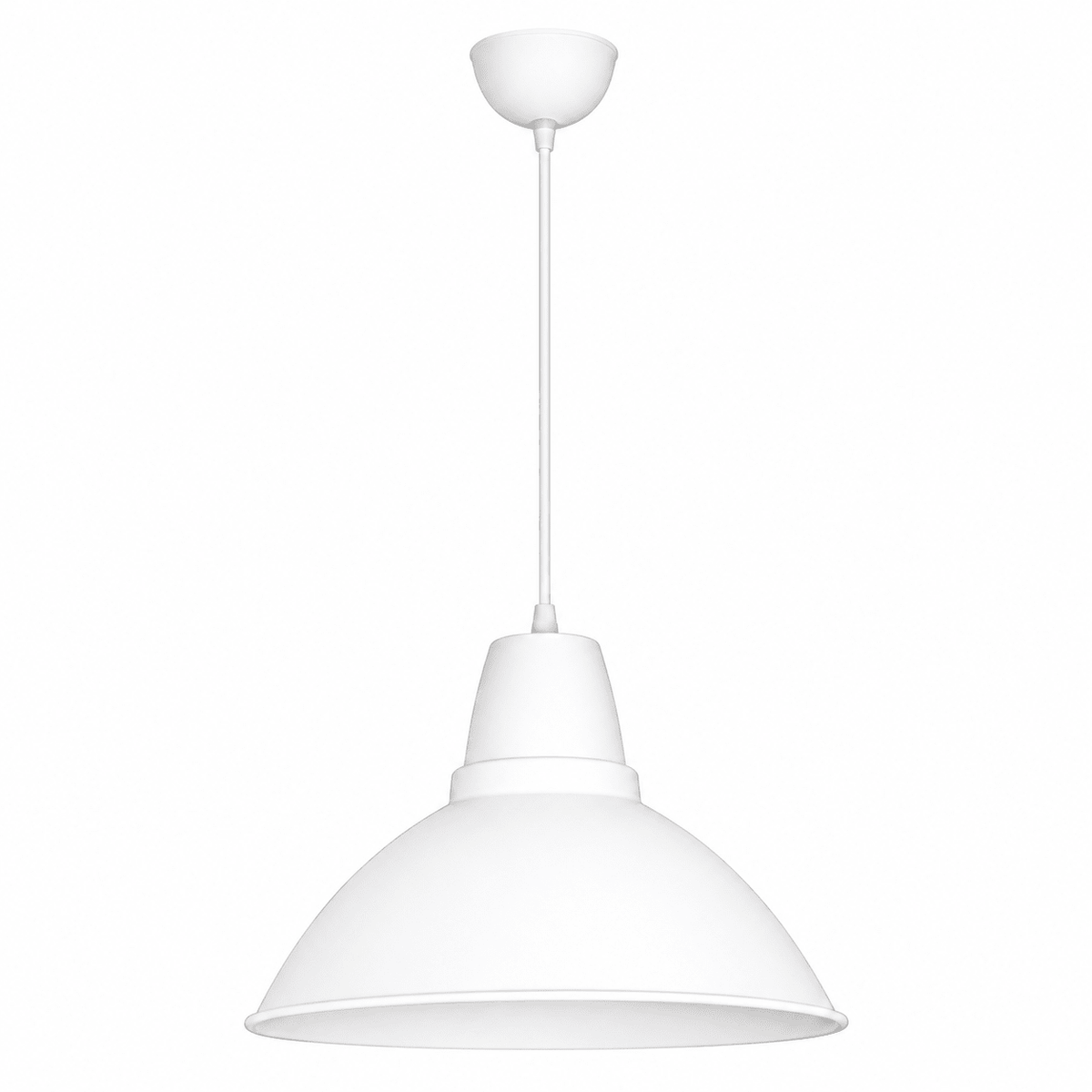 Aluminium Pendant 1 Light White, white background