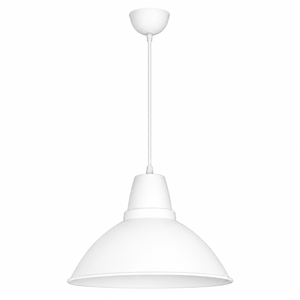 Aluminium Pendant 1 Light White, white background