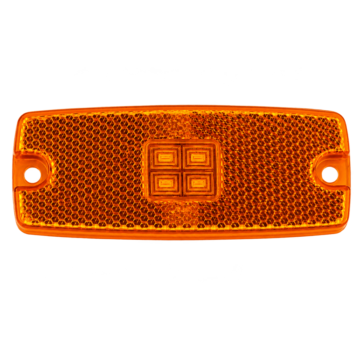 Amber indicator light 10–30VDC, transparent background, 1254 square