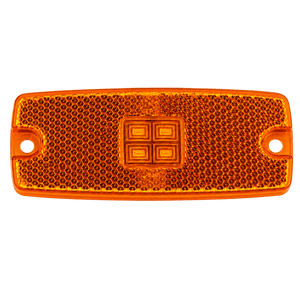 Amber indicator light 10–30VDC, transparent background, 1254 square