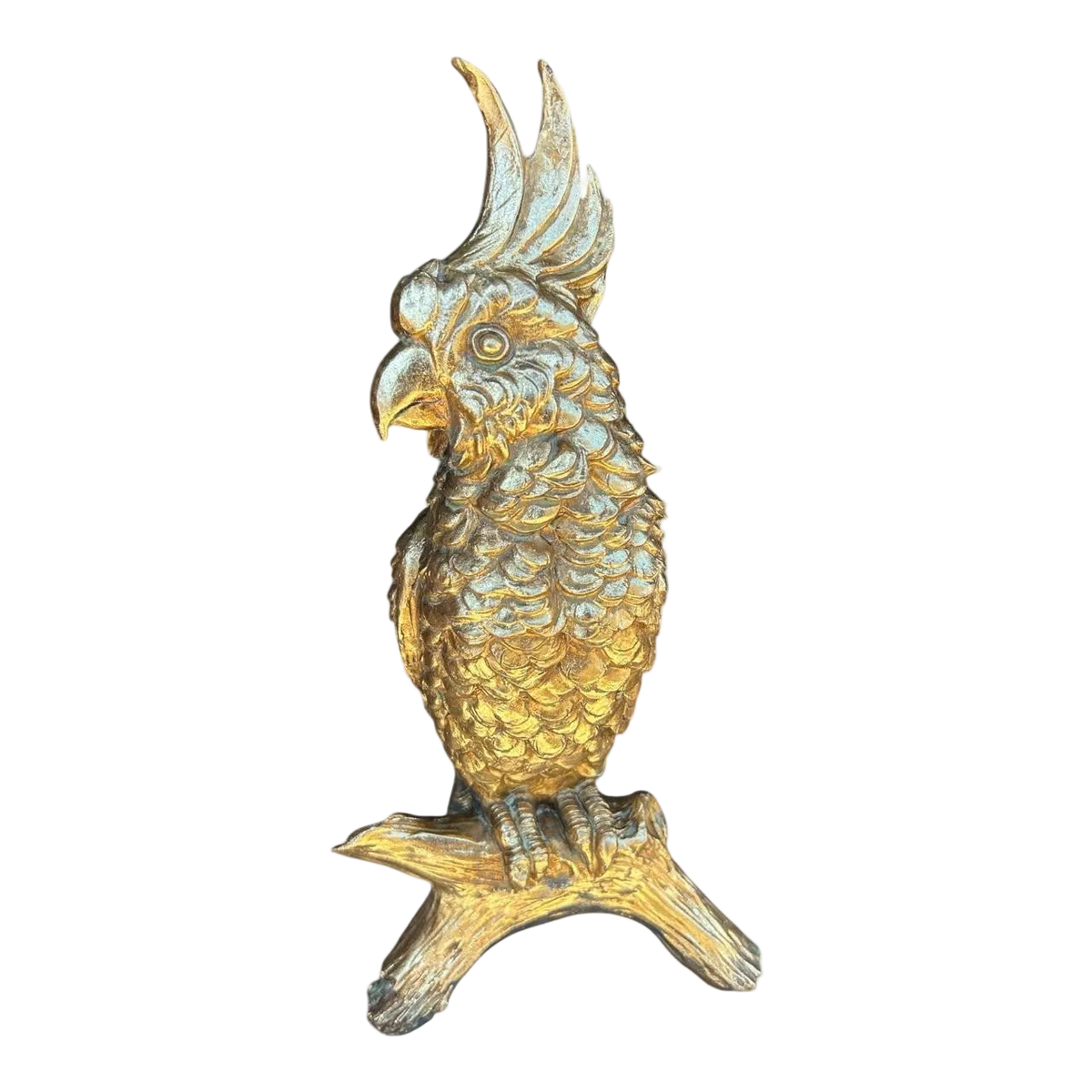 Animal Craft - Gold Cockatoo On Perch