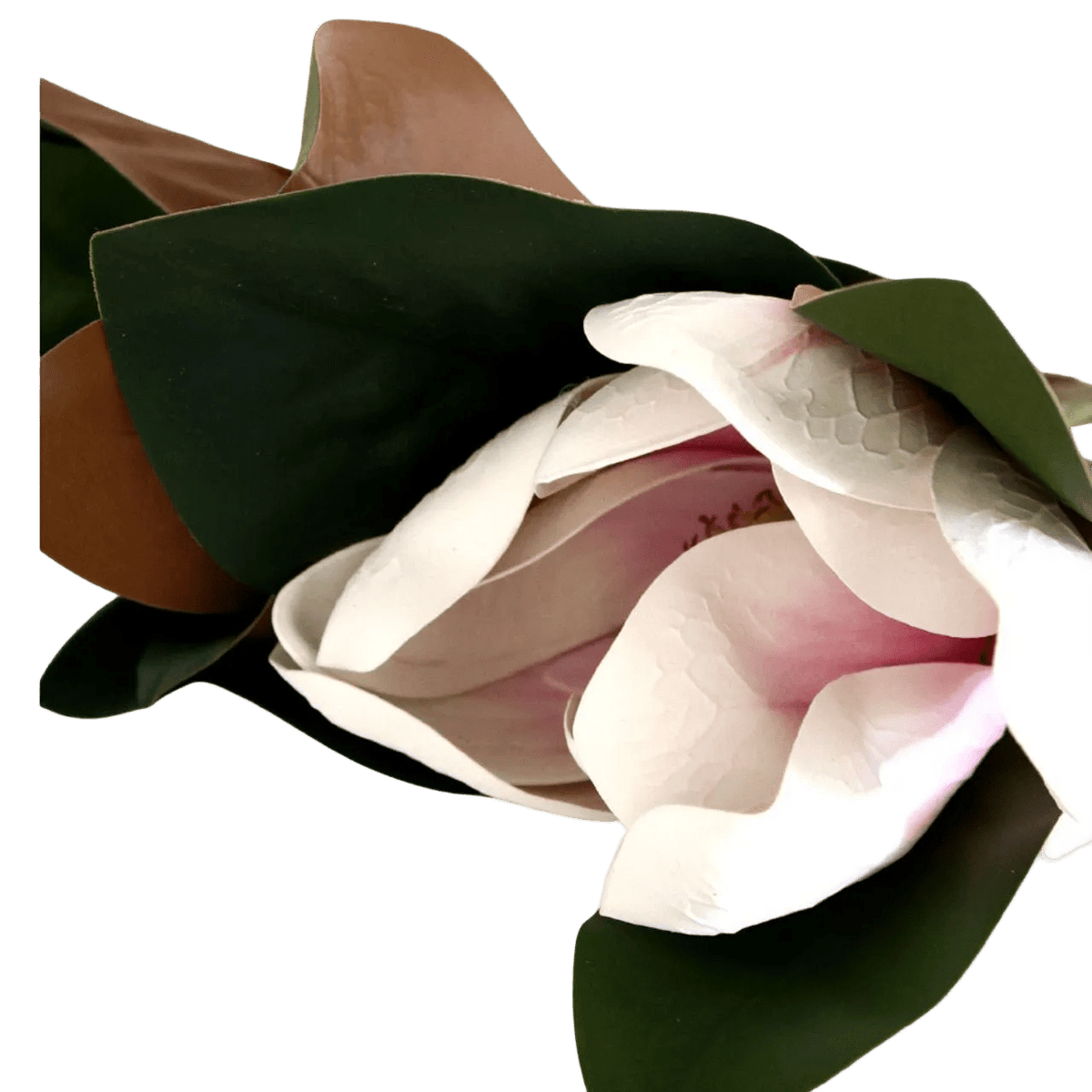 Artificial Flower - Pink Flower, Brown Leaves