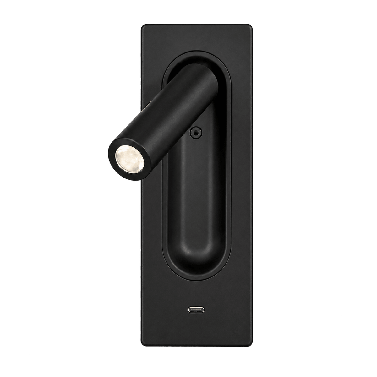 Atlantis USB Recessed LED Reading Light - Black 3000K, transparent background