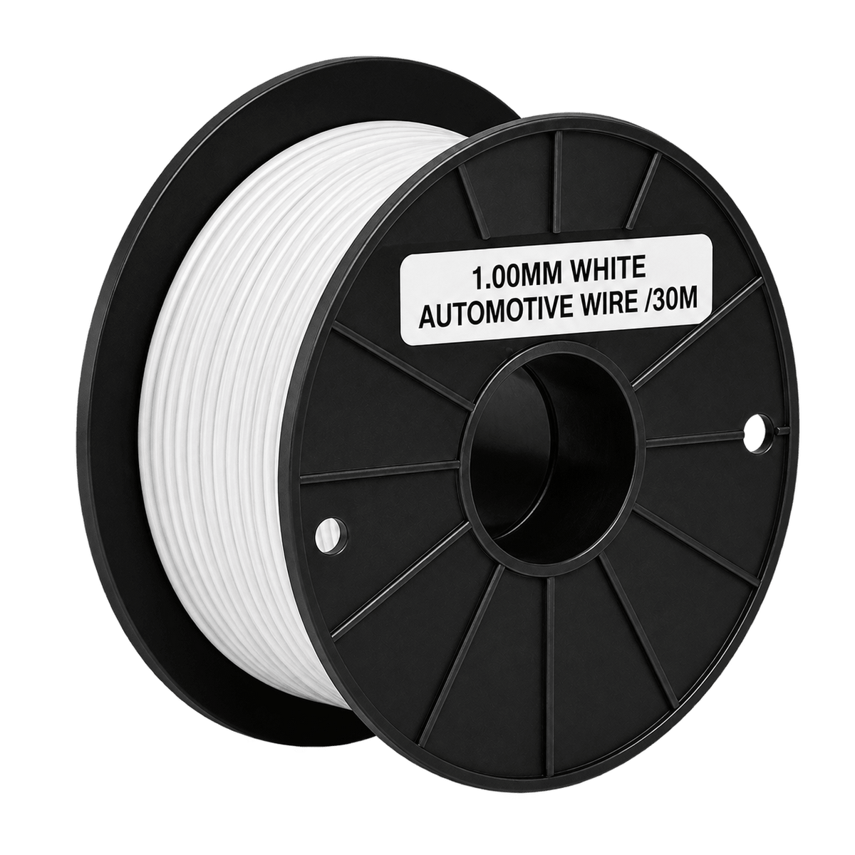 1.00mm White Automotive Wire - 30m Roll product image on a transparent background