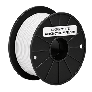 1.00mm White Automotive Wire - 30m Roll product image on a transparent background